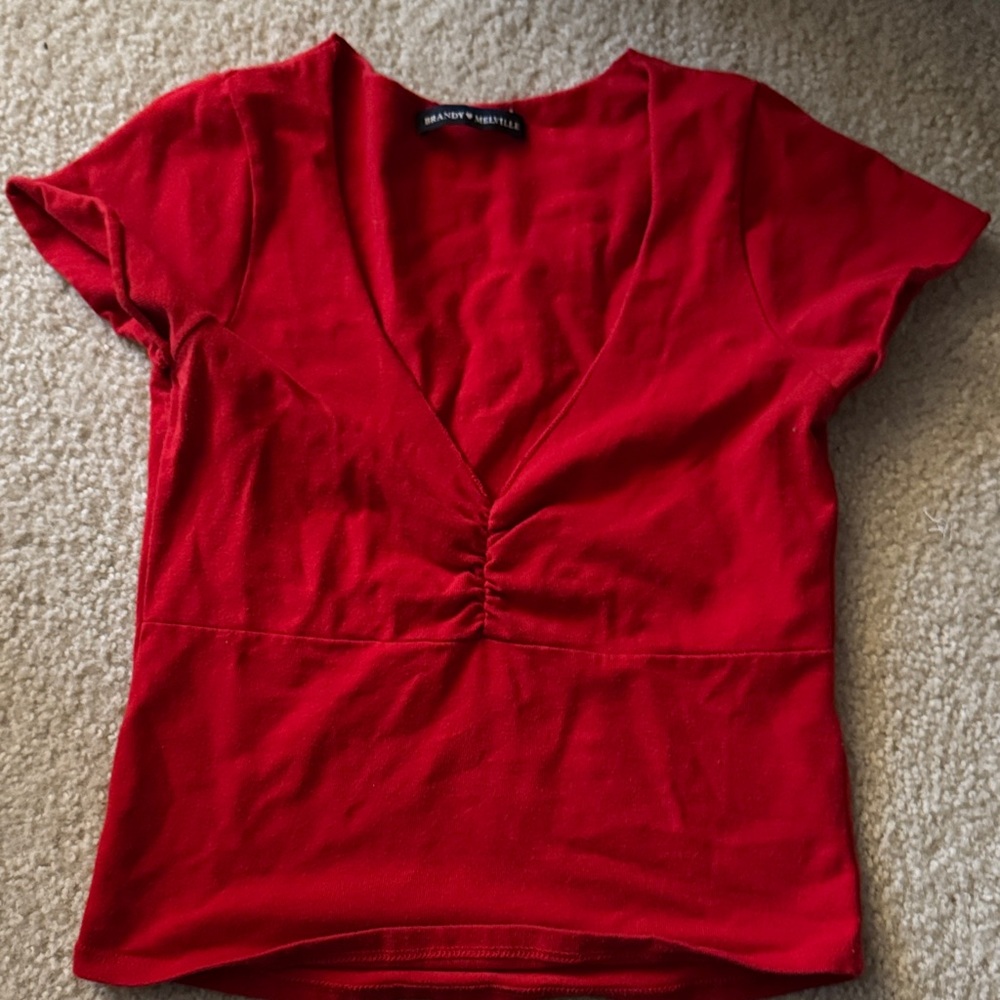 Max Studio Scarlet Short Sleeve Top